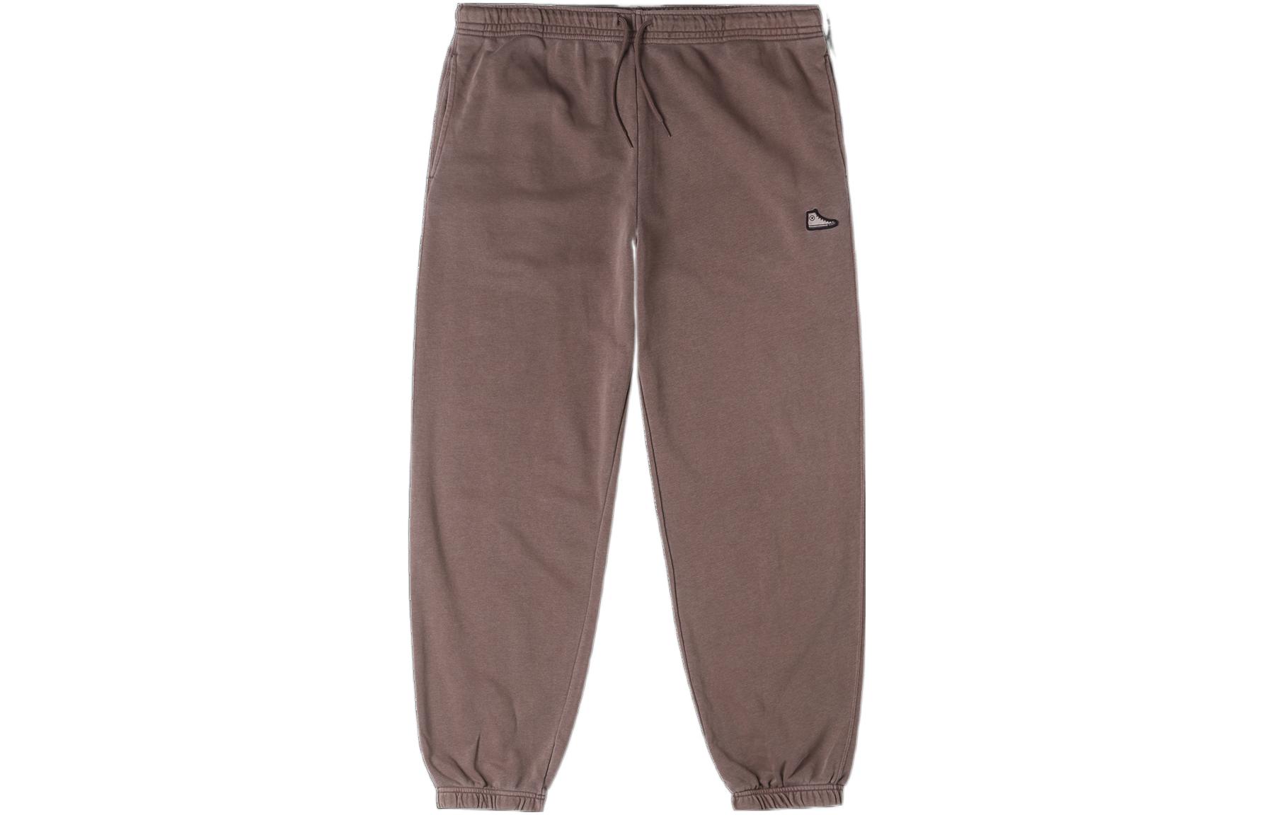 Converse Knitted Sweatpants Unisex Brown Moderate Cuffed Pants 10024024-A09 2XS
