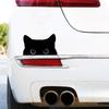 Car Sticker Cartoon Cat Sticker Black Cat With Big Eyes Vinyl Decoration Sticker Car Styling Cover Waterproof Car Accessories
