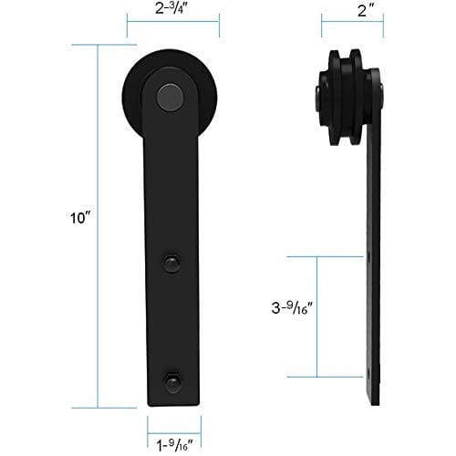 CCJH 5FT/1.53m Retro Steel Sliding Door Rail, Hanging Door Rail Hardware for DIY Sliding Doors, Single Wooden Barn Doors