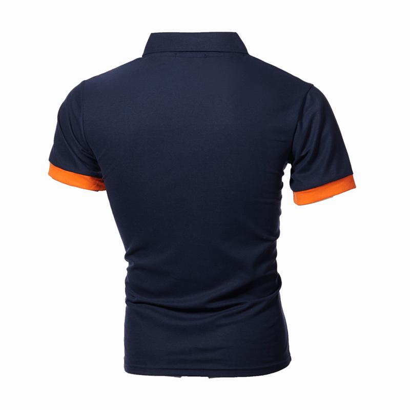 Herren-Poloshirt, lässig, einfarbig, Revers, Baumwollmischung, kurzärmelig, Business