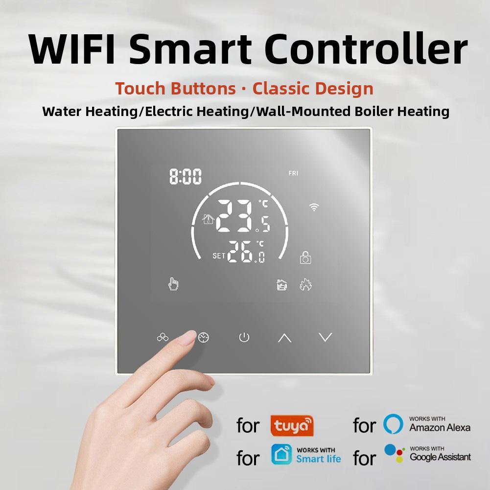 Smart For Heating Thermostat with WiFi Control Child Lock for Tuya Systems Compatible with Multiple For Heating Options