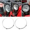 7" Car Headlight Mounting Ring Trim Bracket for Jeep Wrangler JK 07-17 Iron