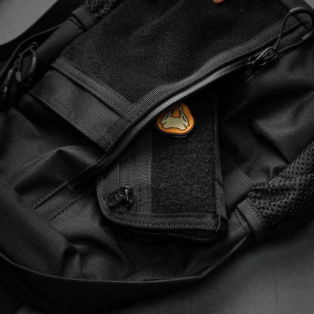 VIPERADE VE21 EDC EDC Pocket Organizer Small EDC Organizer Pouch Velcro EDC Pocket Pouch Pouch, (for Men), (6 Pockets), (Black)