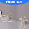Pack of 2 White Iron Wire Storage Baskets With Double Hook For Versatile Home Organization In Kitchen Bathroom Office