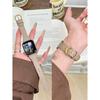 New Leather Loop For Apple Watch Band Slim Women Correa 38mm 40mm 41mm 42mm 44mm 45mm 46mm 49mm For IWatch Strap