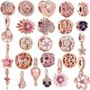 Sparking Rose Gold Plated Charm Beads Dangle Fit Original Snake Silver Bracelet Necklace Beads for Diy Jewelry Women Gift 2026