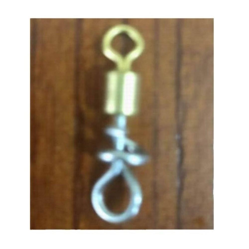 20pcs Fast Snap Design Fishing Swivel Connector Spiral Swivel Lure Hook Tackle  Saltwater Fishing