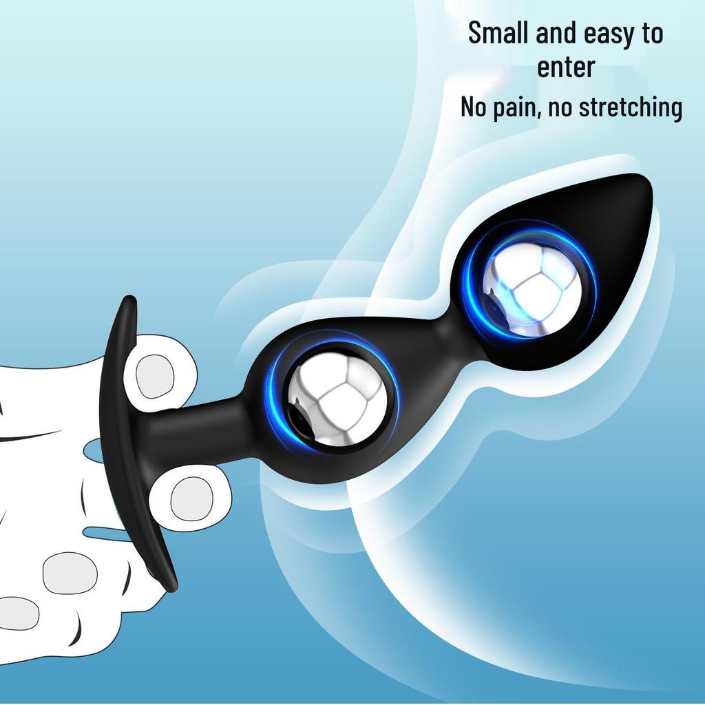 Wearable Silicone Anal Dilator Roller with Steel Ball for Men and Women.