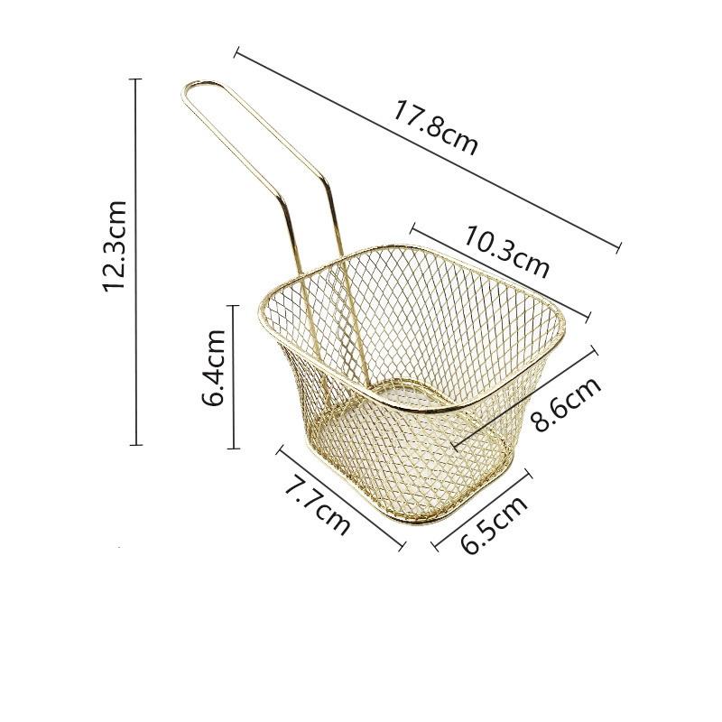 Pommes Frites Korb Tragbar Edelstahl Pommes Mini Frittierkorb Sieb Fritteuse Küche Kochkorb Sieb Zubehör