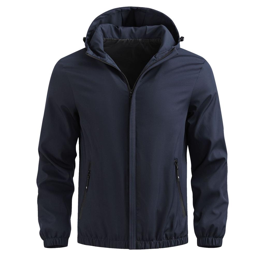 Frühling und Herbst Lässige dünne Jacke Herren Kapuzenjacke Outdoor Windbreaker Herrenbekleidung