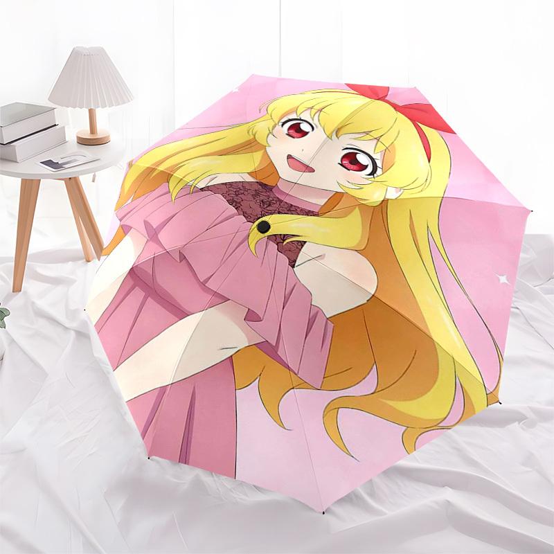 

1pc Princess Tutu Outdoor Umbrella - Automatic Opening/Closing, Portable 3-Fold Design with 8-Bone Iron Frame - Perfect Gift for Fans, Travelers, Dail