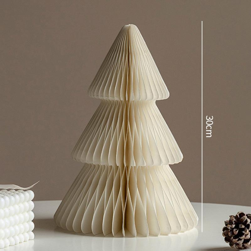 Papierowa Choinka Plaster Miodu 3D Święty Mikołaj Kula Plaster Miodu Dekoracja Stołu Ozdoby na Biurko Dekoracje na Przyjęcie Bożonarodzeniowe
