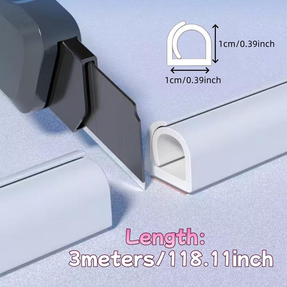 1 Roll 3meter/118.11inch Self-adhesive Electrical Conduit Cable protector,PVC Cable Channel,concealed Cable Tray