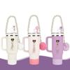 Water Bottle Holder with Handle Protective Silicone Sleeve Water Cup Accessory Silicone Texture for Decorating Bottle