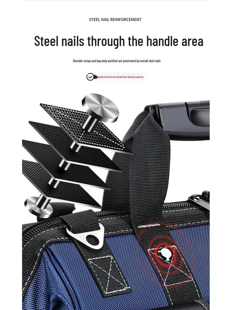 Canvas Electrician Tool Bag - Durable Storage for Tools & Hardware