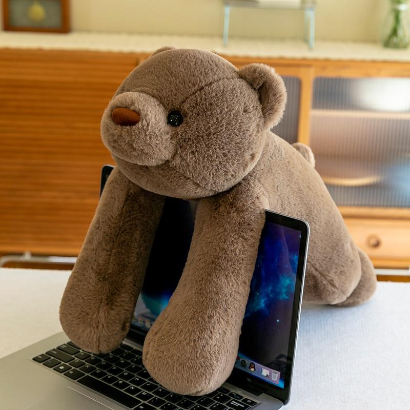 60-120cm Cute Plush Lying Sleeping Bear Pillow Kawaii Long Arm Polar Bear Dolls Bed Cushion Stuffed Soft for Children Kids Gifts