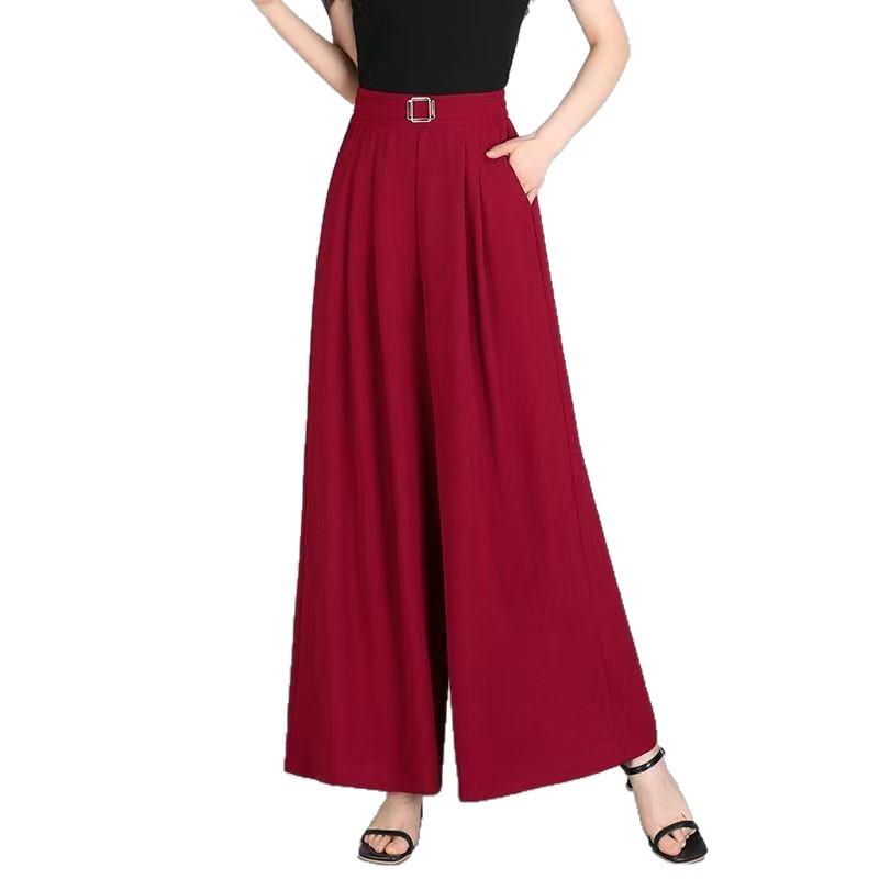 2026 Spring/Summer Elegant Plus Size Women's Wide-Leg Pants - Comfortable, Versatile, Multiple Colors Available
