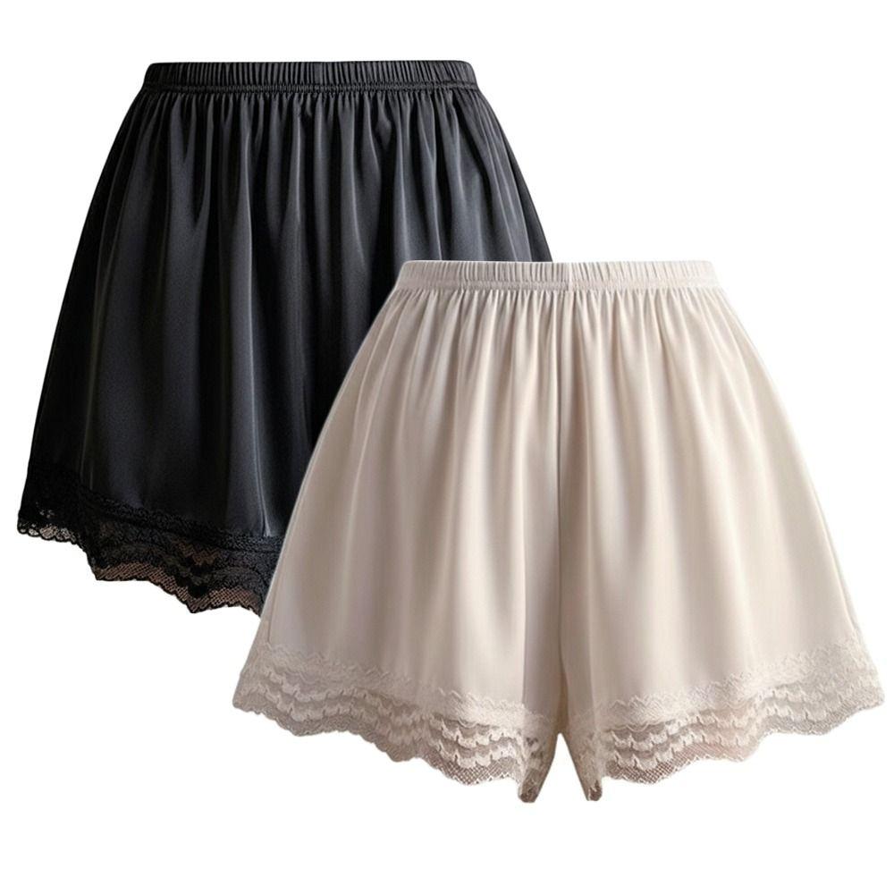 Elastic Safety Short Pants Soft Petticoat Underpants Fashion Lace Underwear Women Girls