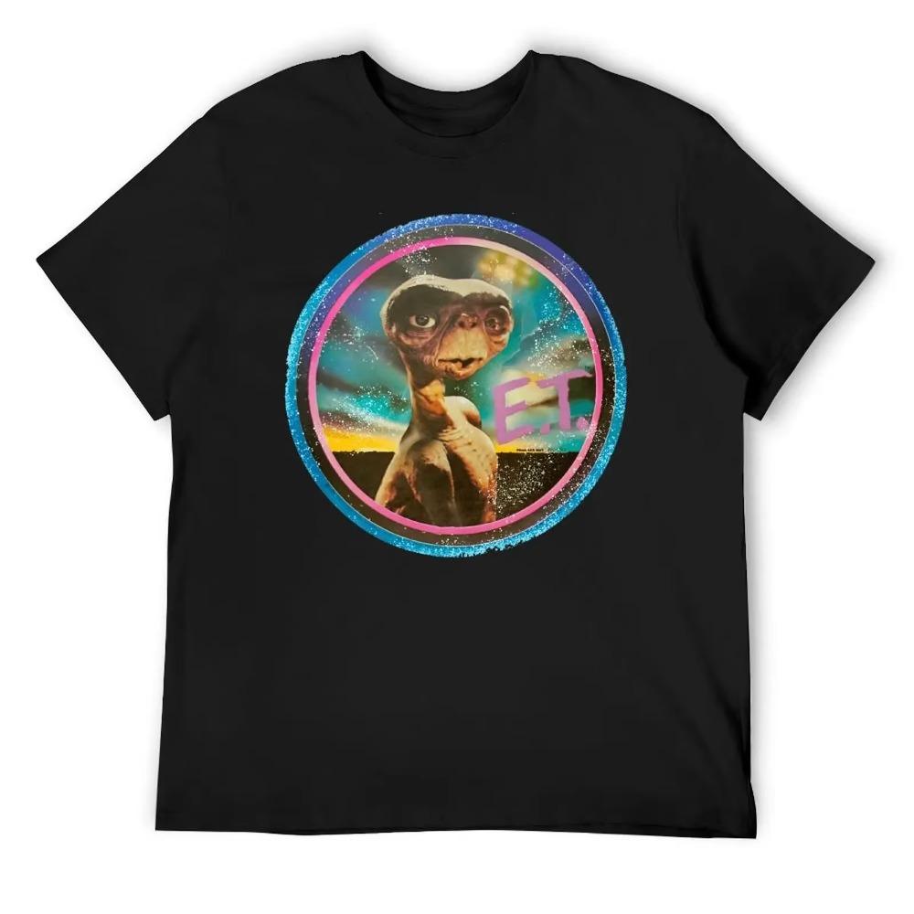 E.T. Iron Transfer 80’s Tee Essential T-shirt Harajuku Motion Tees Creative Fitness Funny Vintag Eur Size