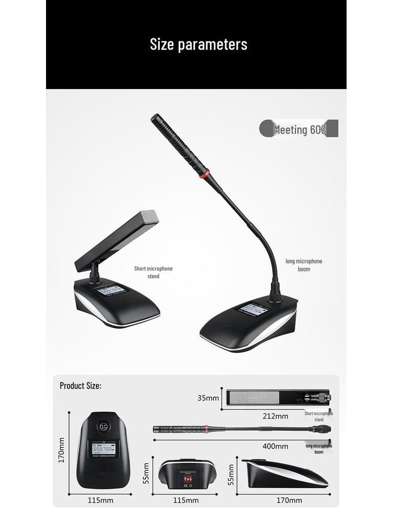 HuiDu H306F Wired Gooseneck Conference Microphone