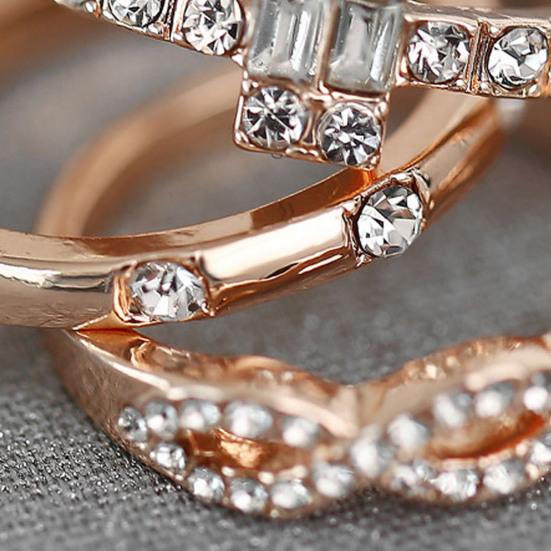 3Pcs/Set Ring Kit Decorative Minimalist Distinctive Individuality Finger Ring Set for Daily Wear