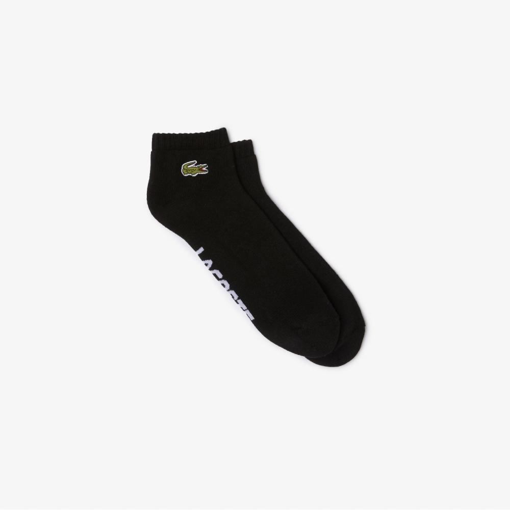 

LACOSTE Common Stretch Cotton Sports Logo Ankle Socks Black