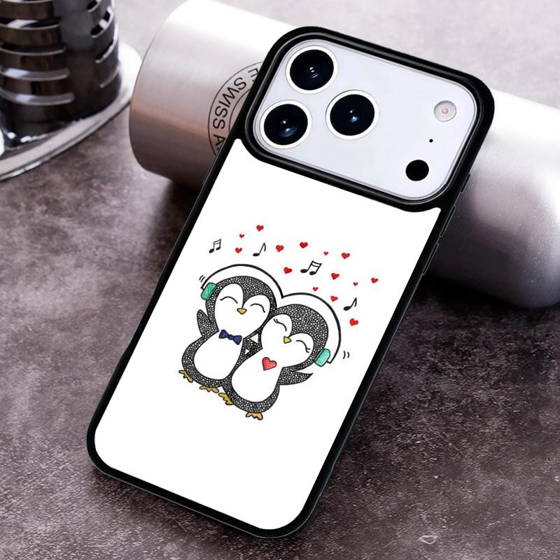 Cute Lovely Penguin soft Phone Case For iPhone 17 16 15 14 13 12 11 Pro Max Plus 17Air Soft Silicone Cover