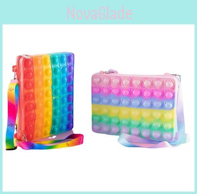 High Quality Silicone Pop It Bag Ipad Case Stress Relief Sensory Toy Storage