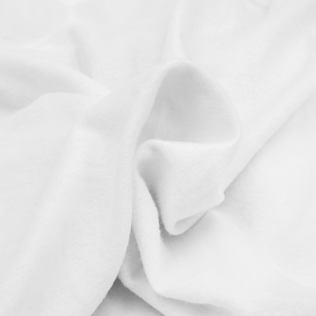Flannel fitted sheet 140x200 SOFT warm FLANNEL white