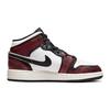 Air Jordan 1 Mid SE GS Wear-Away Kids Sneakers White Black Sail FB0568-006