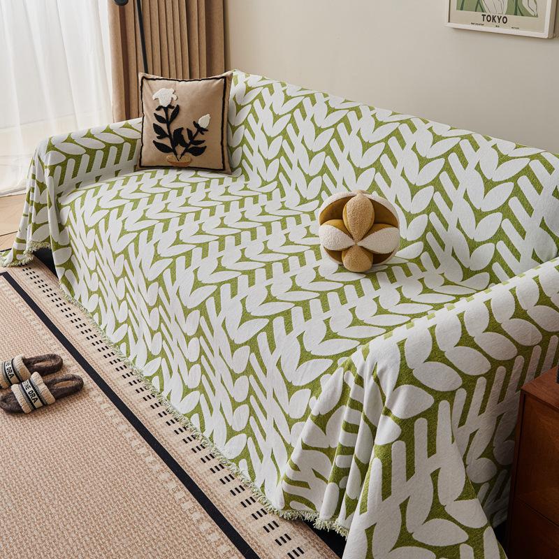 Vintage vysoce kvalitní potah na pohovku francouzského stylu odolný proti poškrábání kočkami univerzální přehoz na pohovku z ženilky