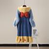 Women's Snow White Long Coral Fleece Pajama Set - Autumn/Winter Flannel Robe & Nightgown with Parent-Child Style