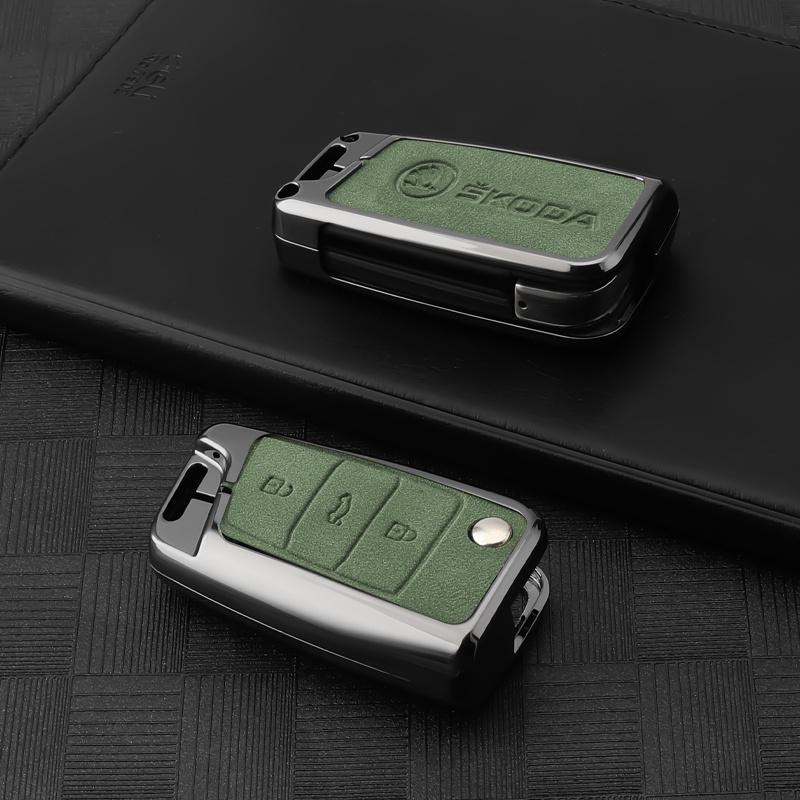 HQKI8 Car Remote Key Fob Case Cover Shell For Skoda Octivia Superb Fabia 1 2 Octavia a7 RS Superb Rapid Yeti Karoq Vision Accessories
