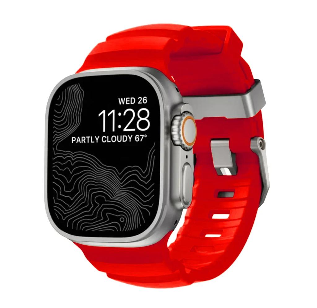 Szilikon szíj Apple Ultra 3 2 1 49MM-hez Sport szíj Iwatch Series 11 10 9 8 SE 3 46mm 45MM 41MM 44MM 42MM-hez Légáteresztő szíj