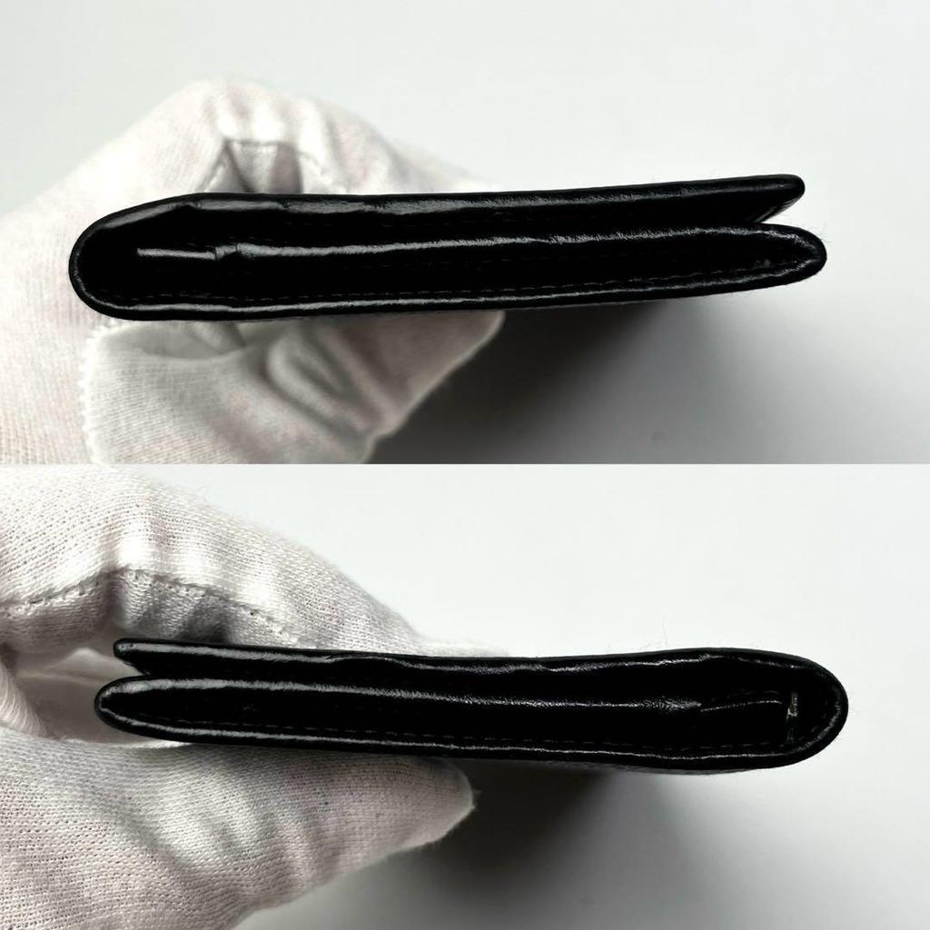 Used Mint Condition/Rare Find CELINE Black Macadam Bi-fold Long Wallet All-over Pattern PVC