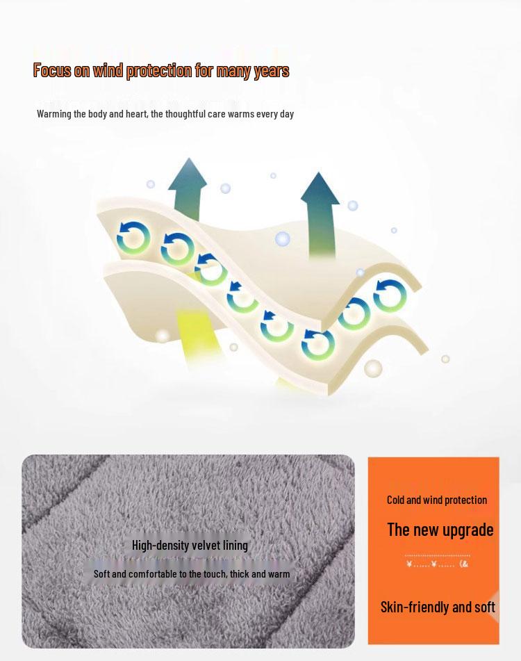 Winter Fleece Lined Windshield Cape: Thickened Windproof Cover for Neck, Shoulder Protection, Warmth & Cold Retention