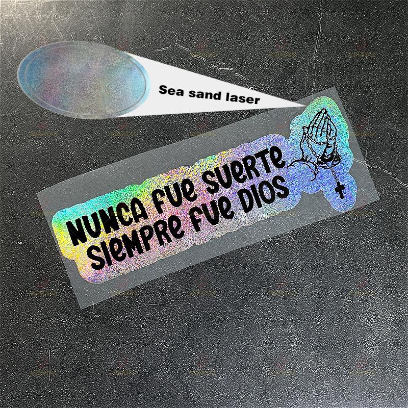 1PC NUMCA FUE SUERTE SIEMPRE FUE DIOS Car Stickers for Auto Windows Motocycle Fairing Fuel Tank Scooter Waterproof Vinyl Decals