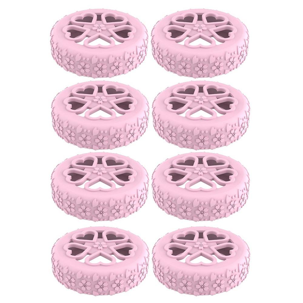 

8 шт. Защитные кольца для колес багажа, силиконовые аксессуары для багажа, чехлы для колес для большинства багажных сумок, уменьшение шума для дорожного багажа розовый