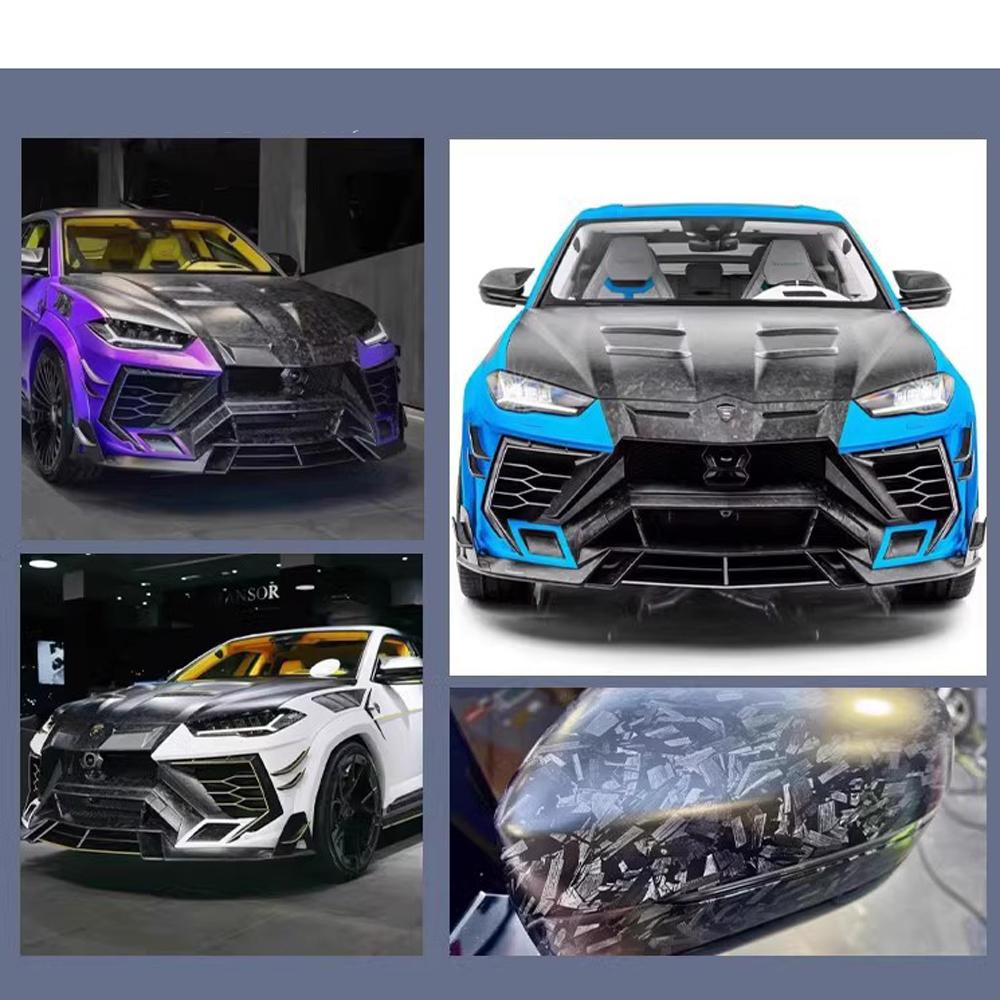 Matte Black Wood Fiber Vinyl Wrap Sheets for Motorcycle Car Interior Styling Decals Film DIY Adhesive PVC Small Size Stickers