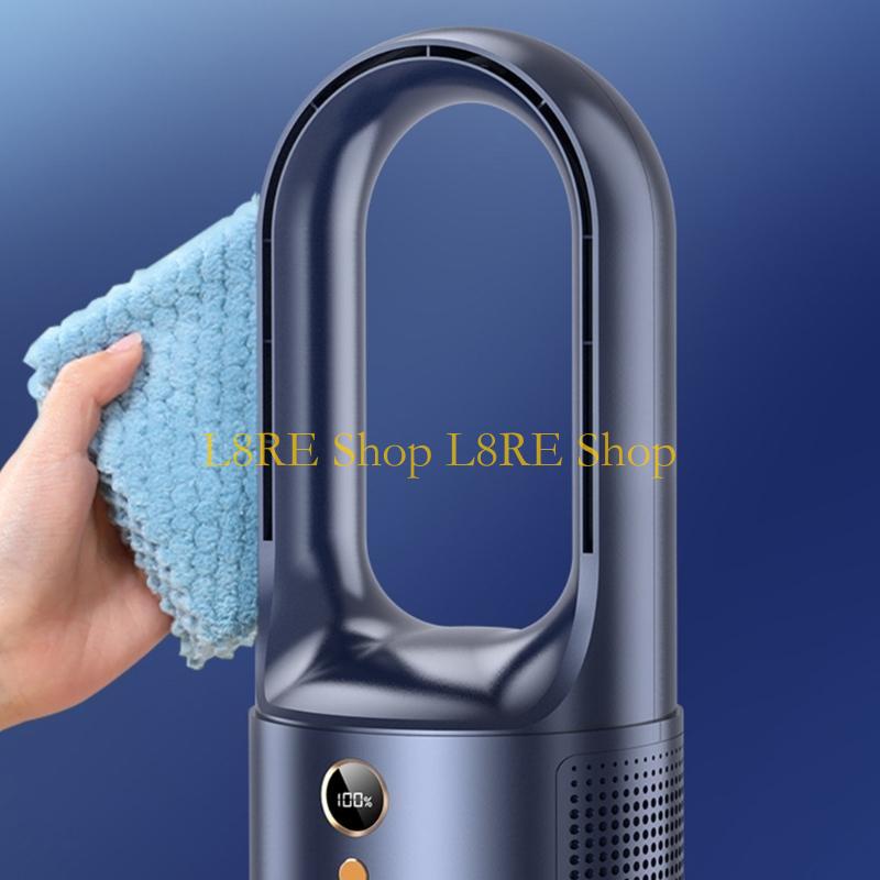 L8RE Household Desk Fans Bladeless Electric Fan USB Rechargeable 2000mAh Silent Portable Air Cooling Fan 6-speed Adjustable