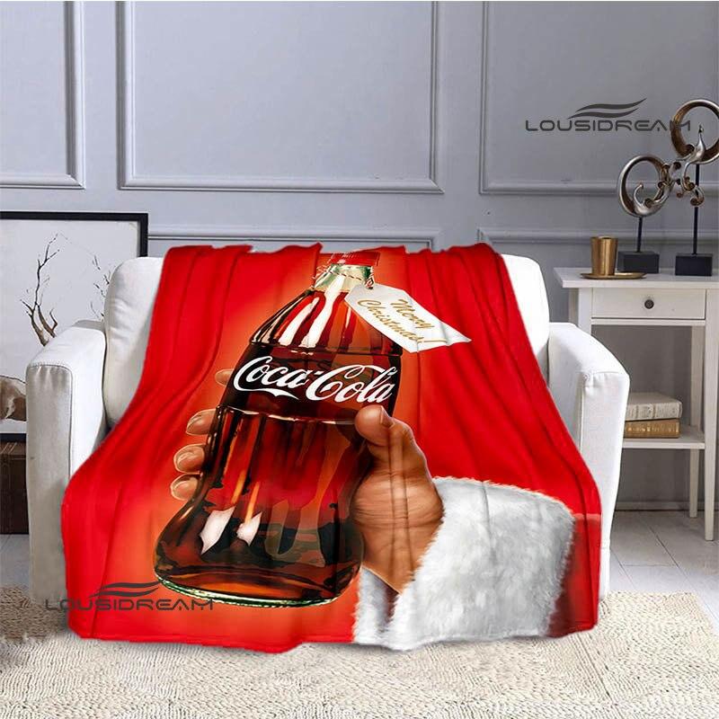 Coke logo printing blanket art decorations children's warm blankets flannel soft and comfortable blankets home travel blankets