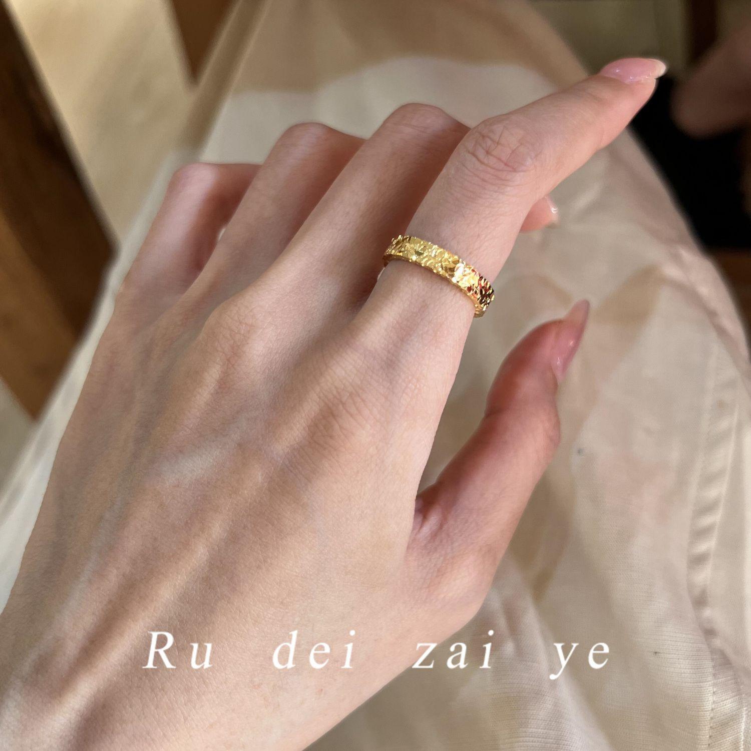 Кольцо Super Flash со льдом колотым, кольцо с высокой стойкостью цвета, китайское ретро, высококачественное, изысканное, универсальное кольцо 5