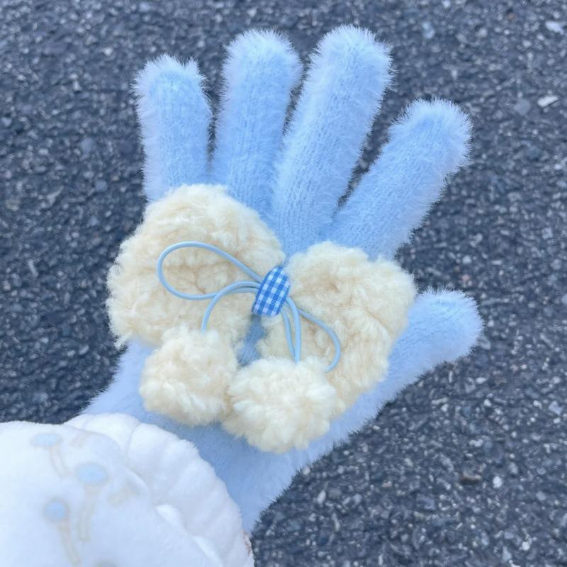 

Новое поступление: Теплые флисовые перчатки с бантиком и плюшевой подкладкой, с разделением пальцев