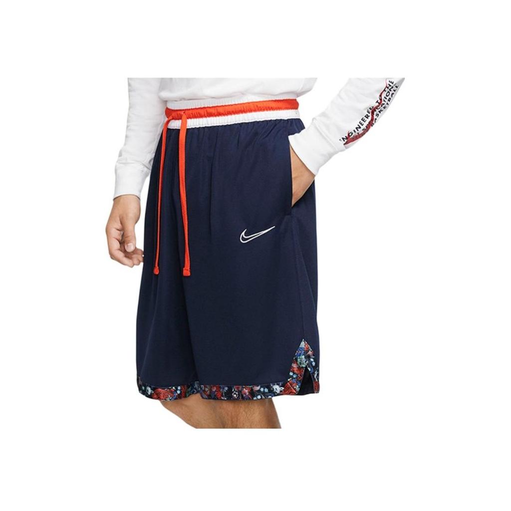 Nike Panel Logo Drawstring Straight-Leg Shorts Men Bottoms Blue BV9447-420