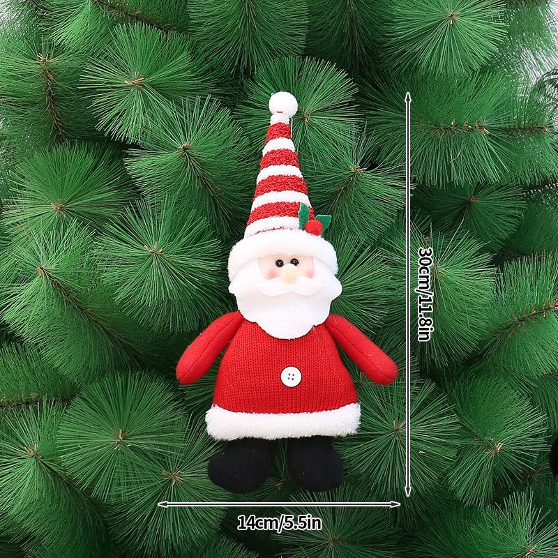 Navidad  Christmas Decoration Plaid Christmas Pendant Christmas Tree Pendant Bead Leg Pendant  Xmas Tree Decor Figurine Ornament