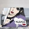 Nana Osaki Anime Knitted Blanket Flannel Japanese Classic Anime Lightweight Thin Throw Blanket for Home Couch Bedspread