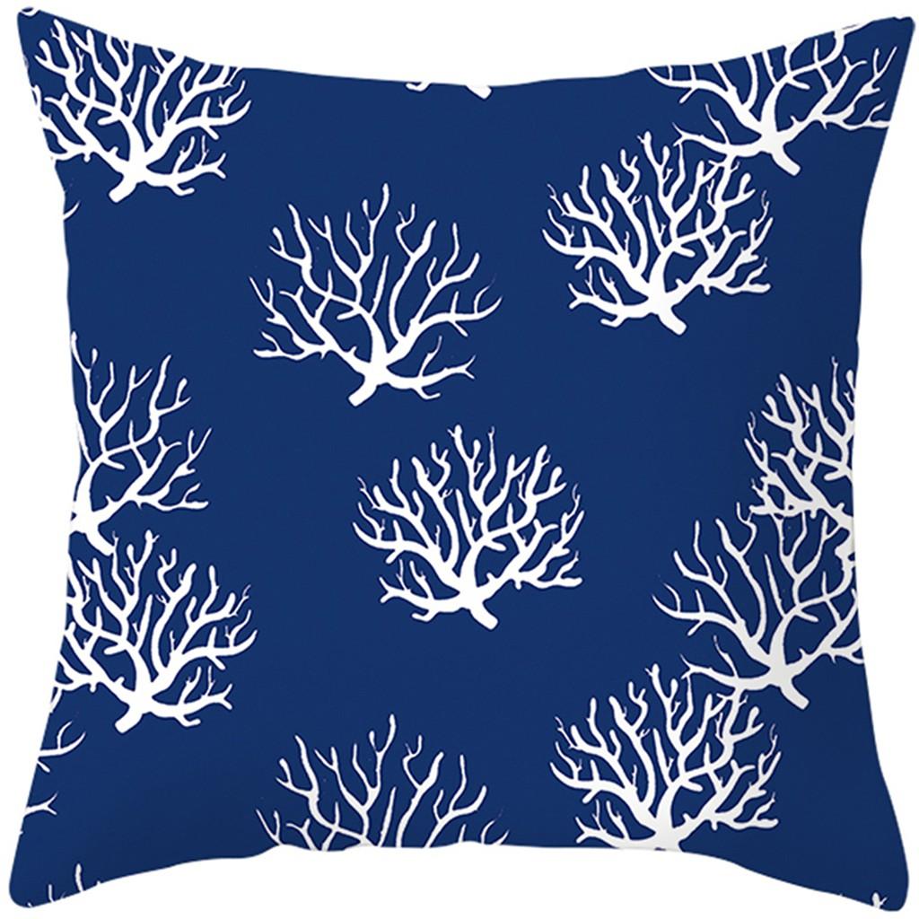 Dark Blue Abstract Pillowcase Sofa Cushion Cover