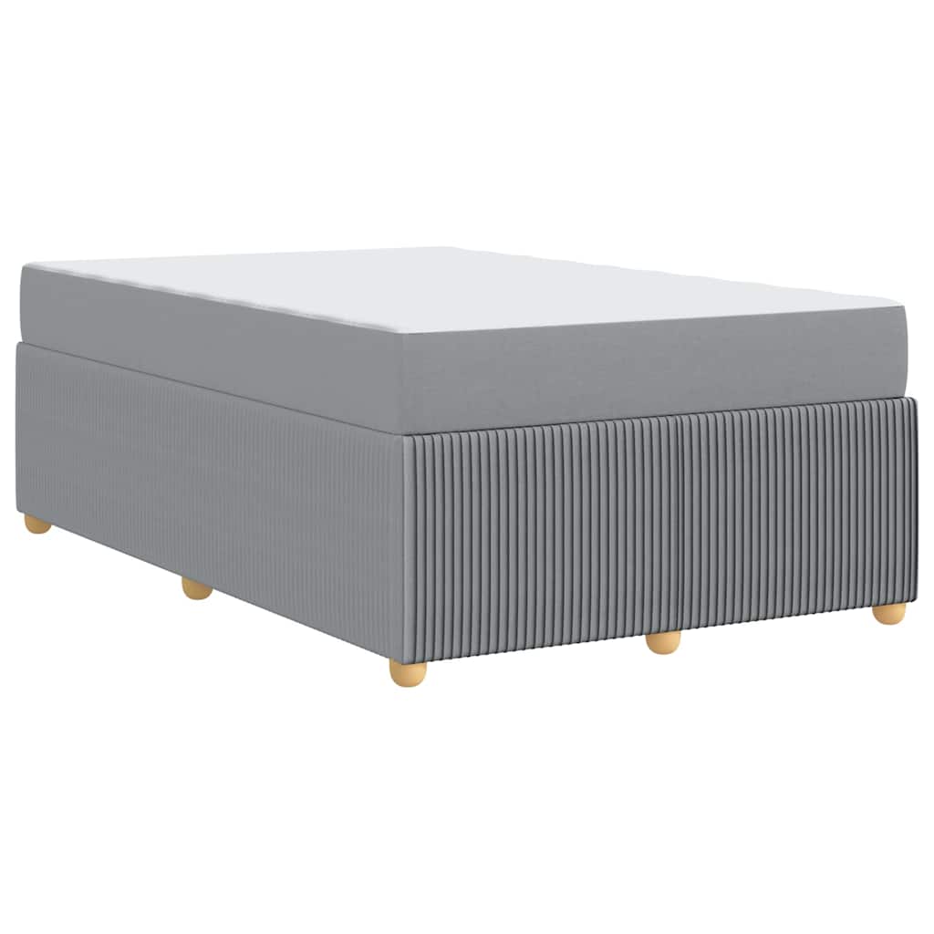 Bed Frame with Mattress Light Grey 120 x 200 cm Fabric