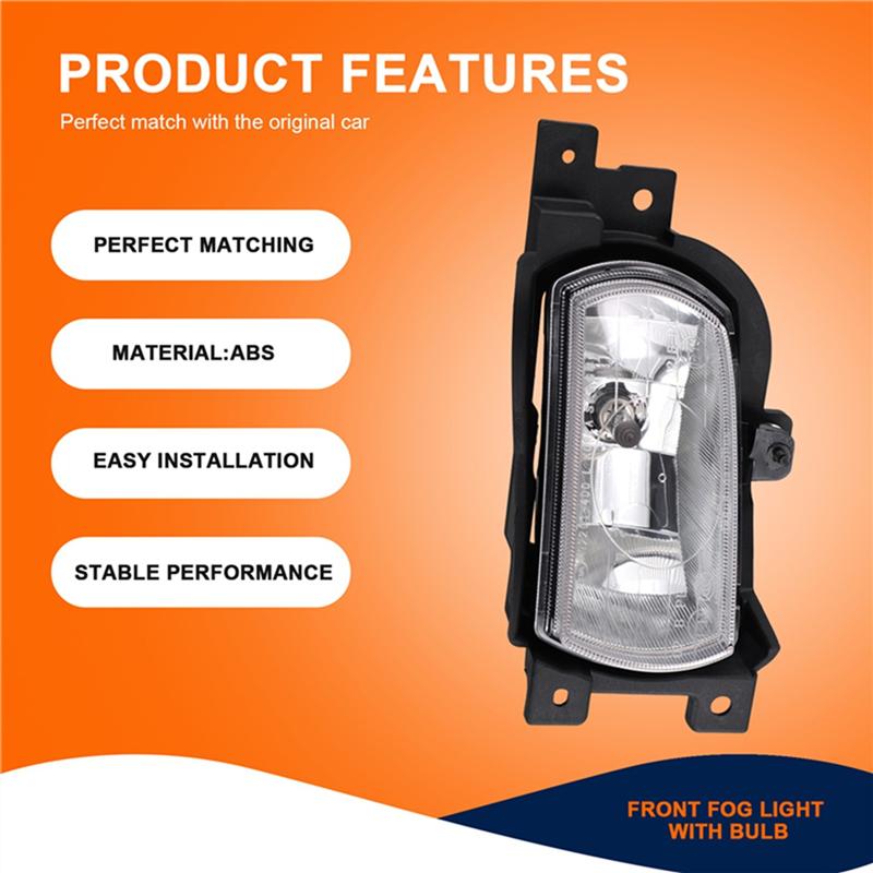 Car Front Fog Light Lamp Assembly With Bulb For KIA Carnival/Grand Carnival III VQ 2006-2015 Left 922014D000