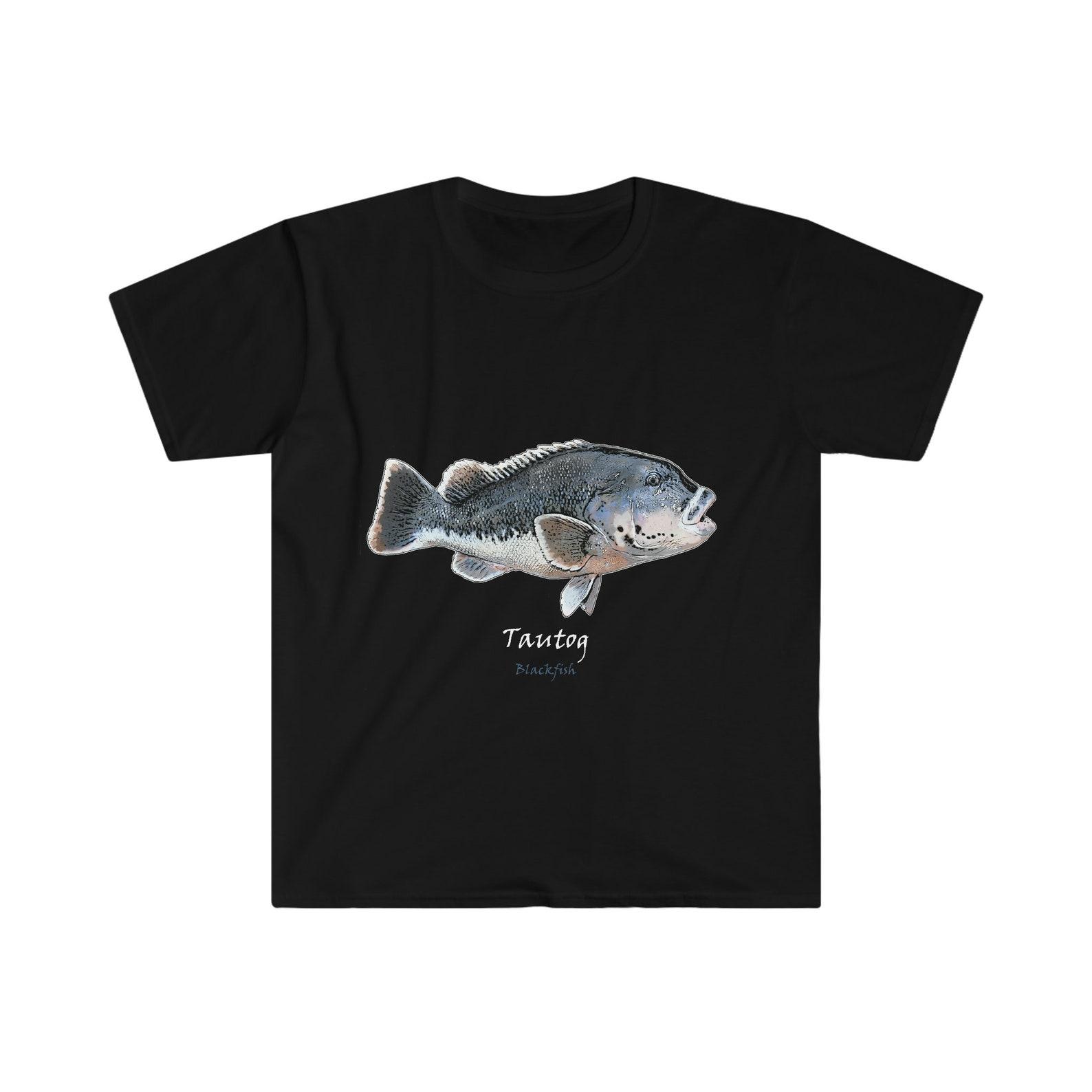 Tautog Blackfish Tog Fishing Black Fish Shirt Striped Bass Unisex Softstyle T-Shirt S